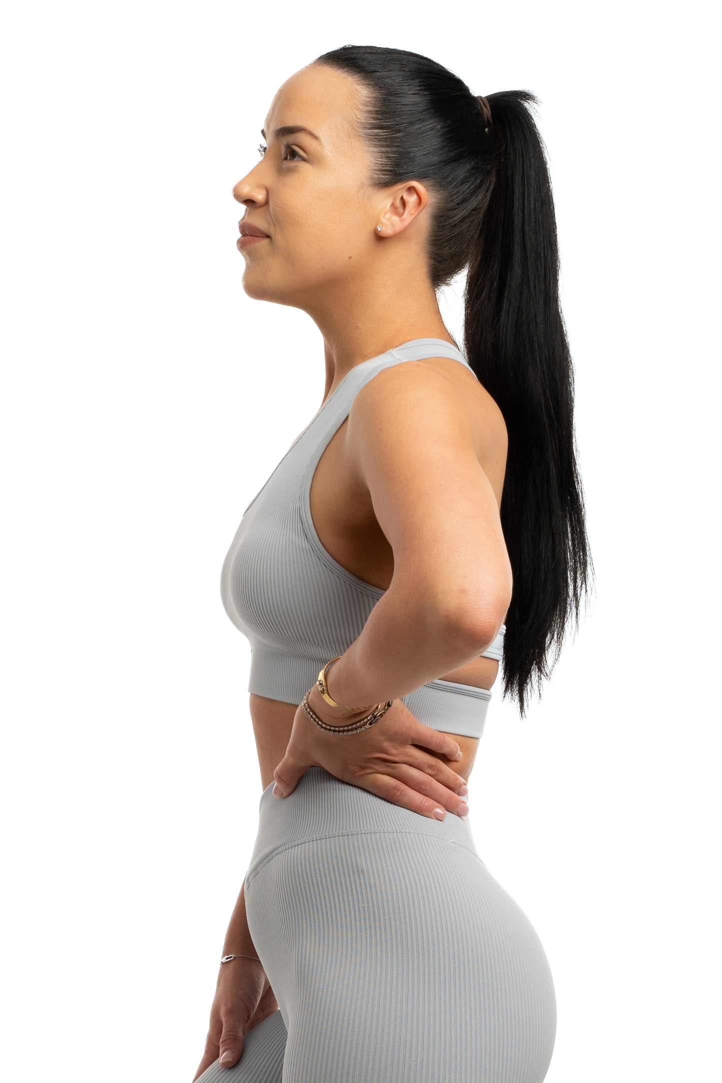 Sculpt Ribbed set One shoulder bra & Shorts