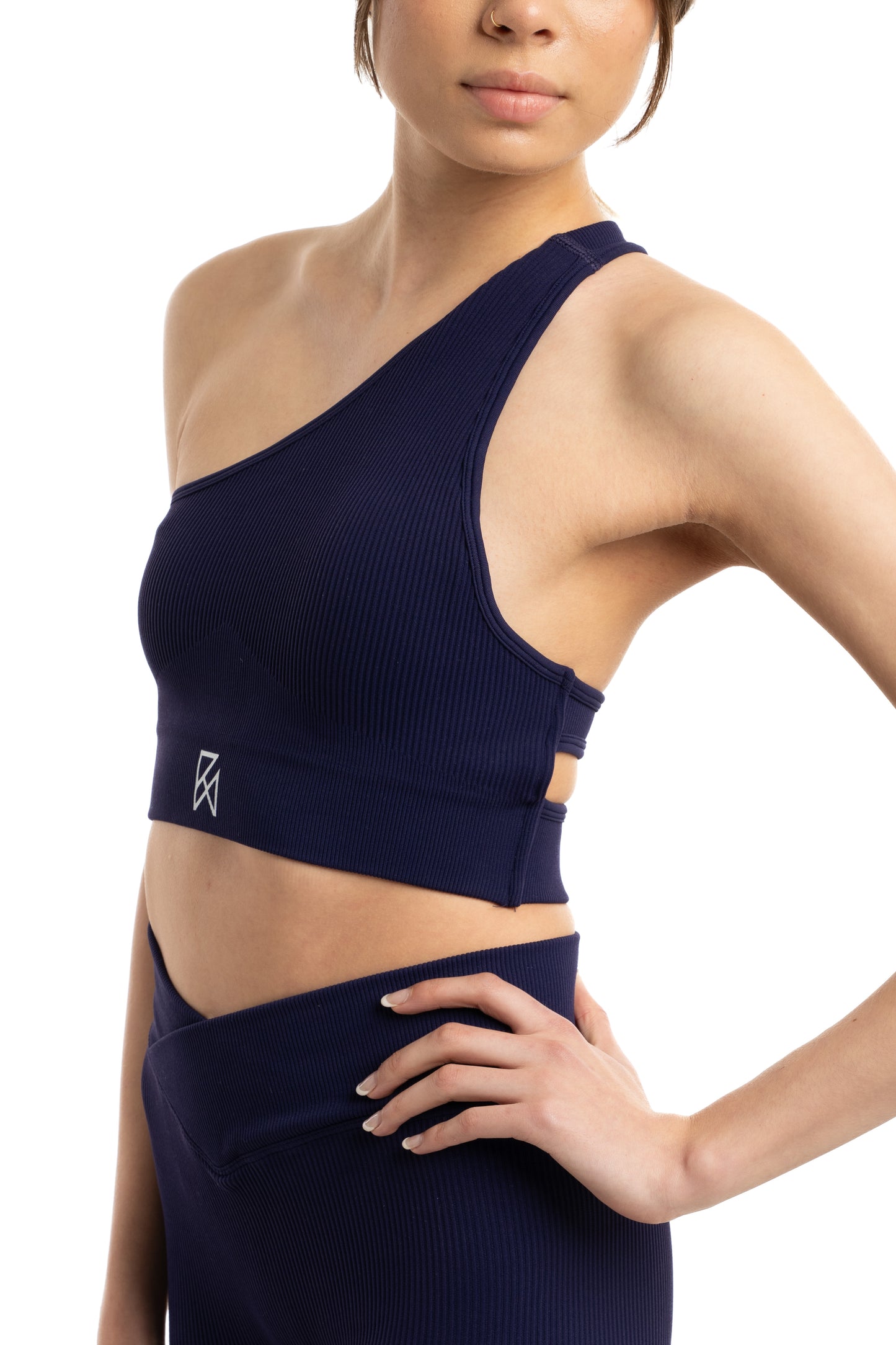 Sculpt Ribbed set One shoulder bra & Shorts