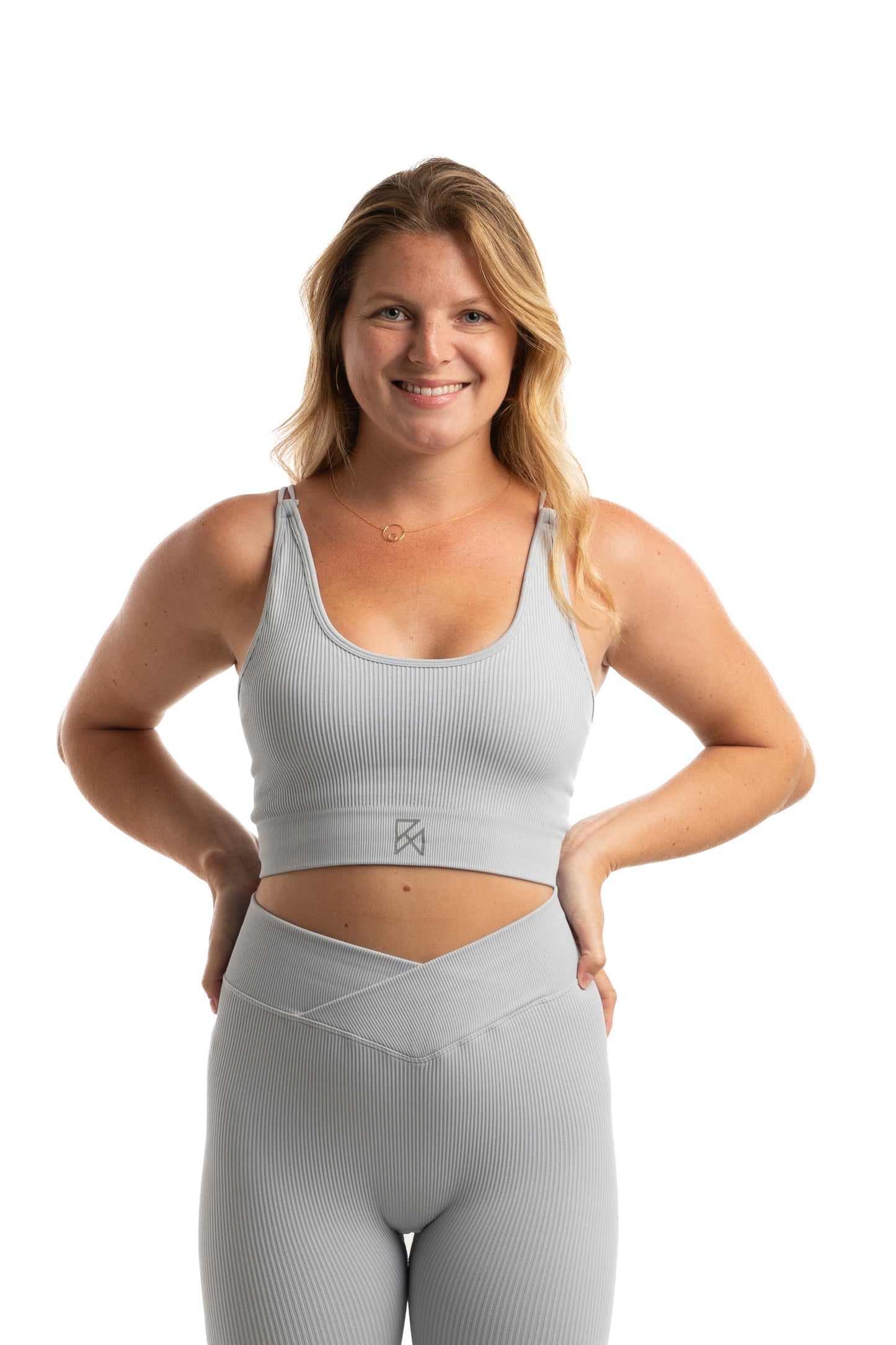 Sculpt Ribbed set Cross back Bra & shorts