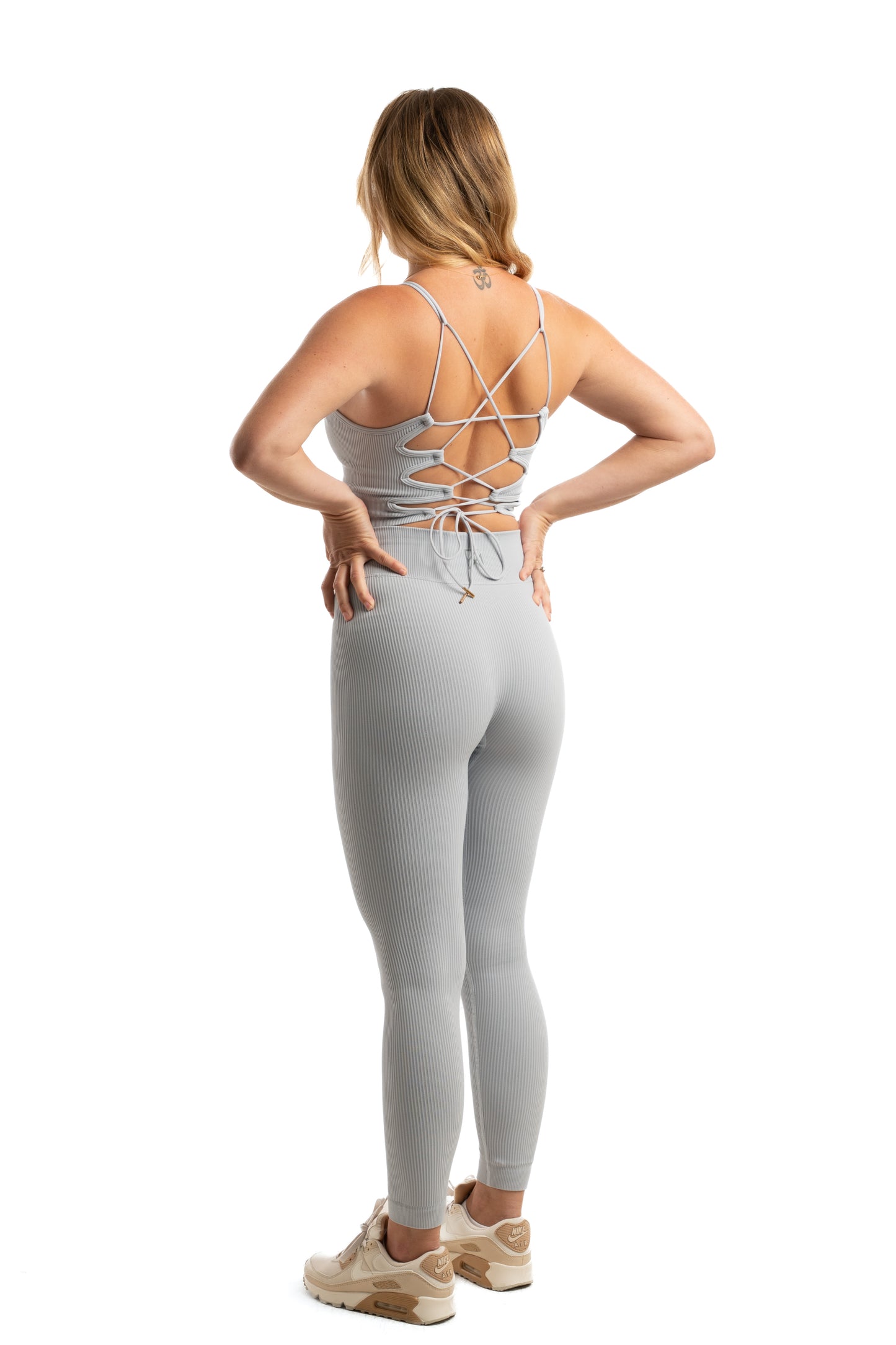 Sculpt Ribbed set Cross back Bra & shorts