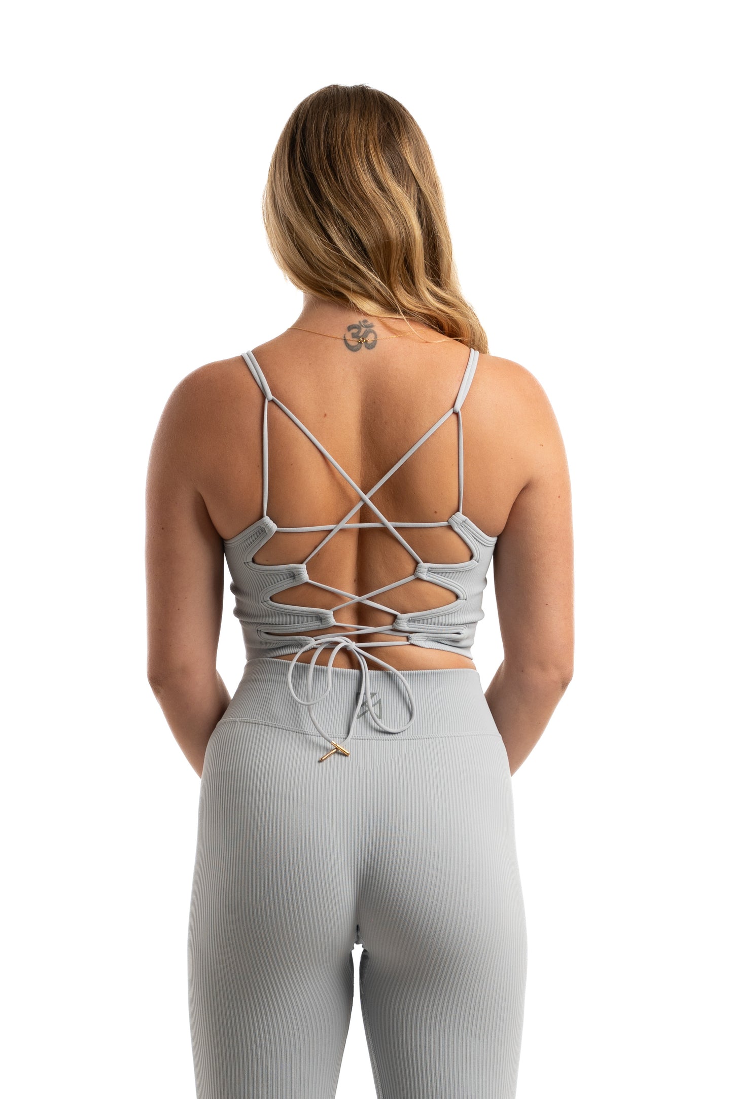 Sculpt Ribbed set Cross back Bra & shorts