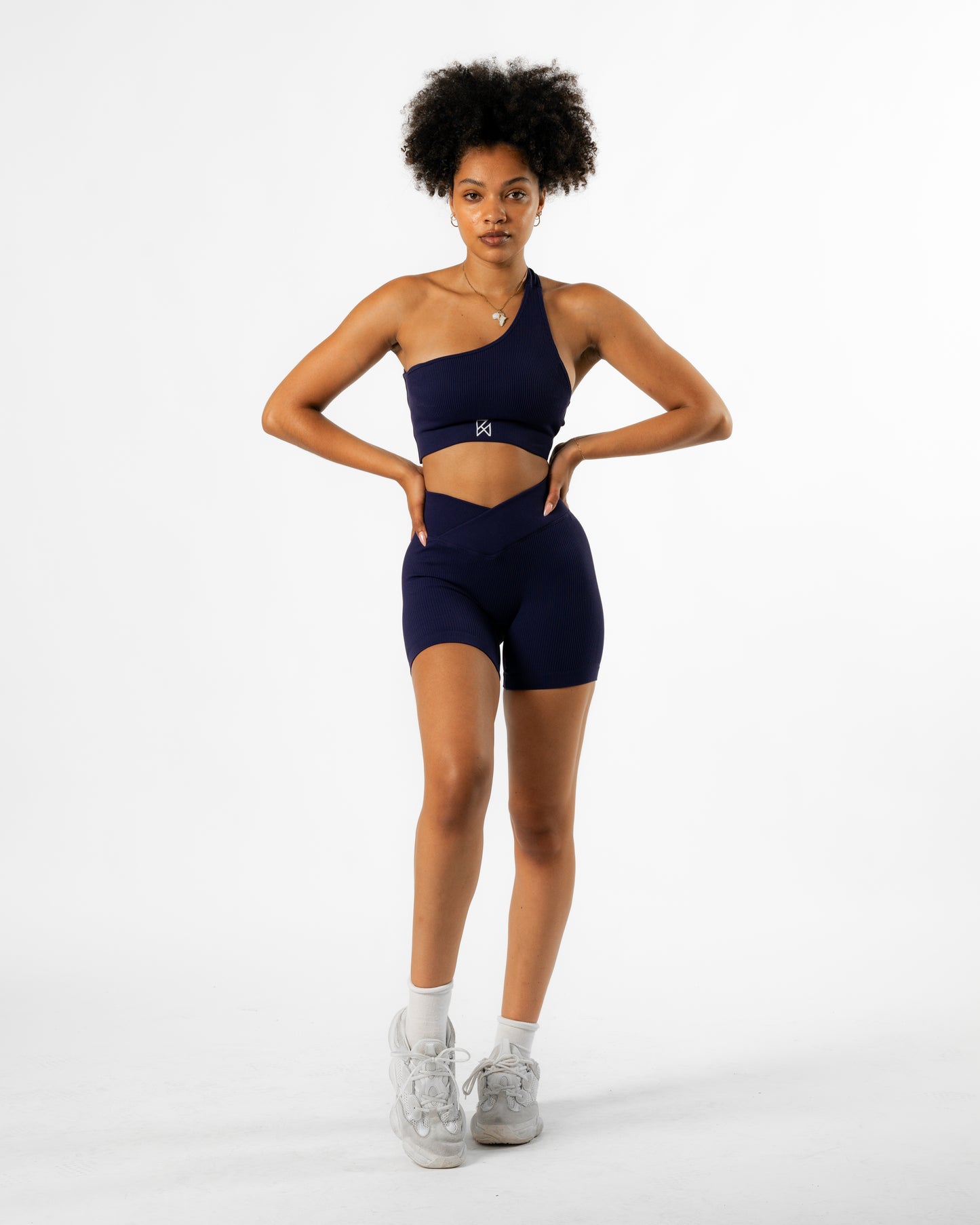 Sculpt Ribbed set One shoulder bra & Shorts