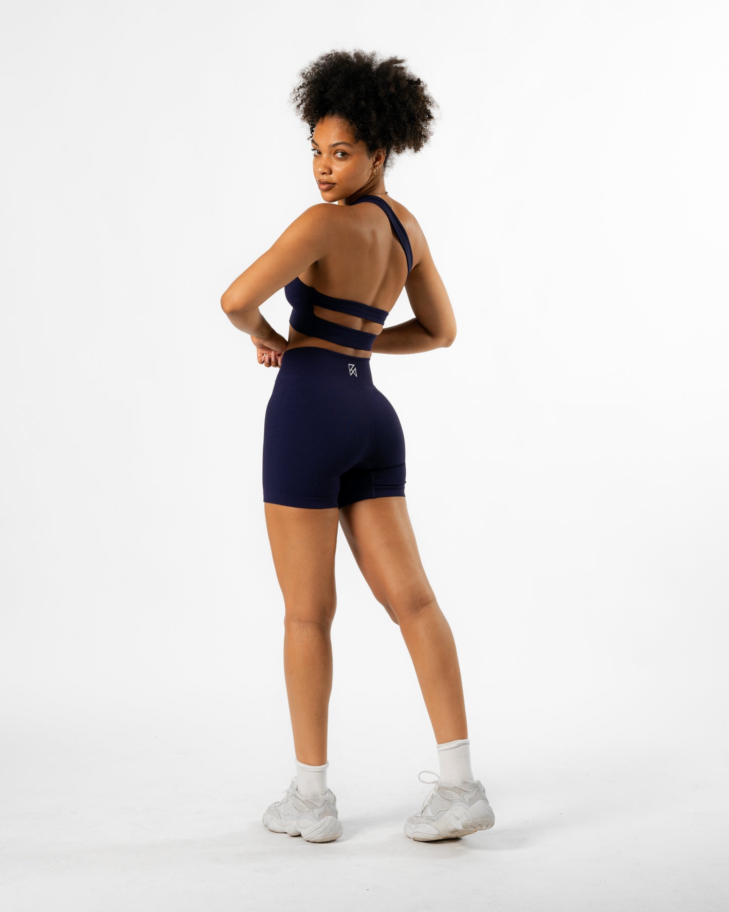 Sculpt Ribbed set One shoulder bra & Shorts