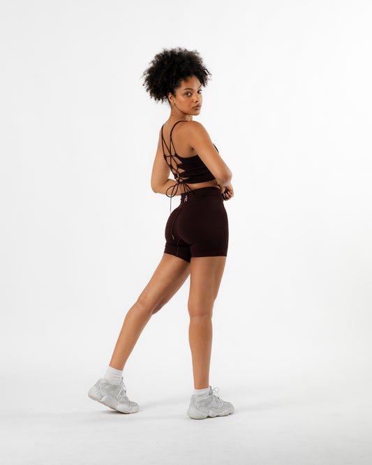 Sculpt Ribbed set Cross back Bra & shorts